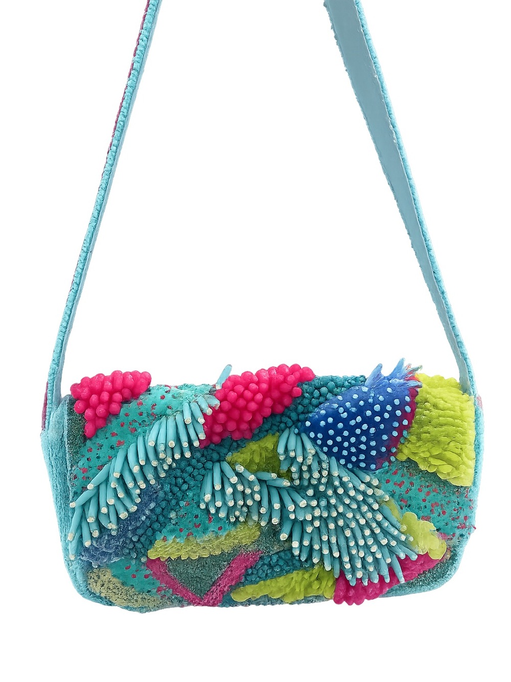 Colorful Multicolor Beaded Shoulder Bag